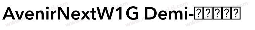 AvenirNextW1G Demi字体转换